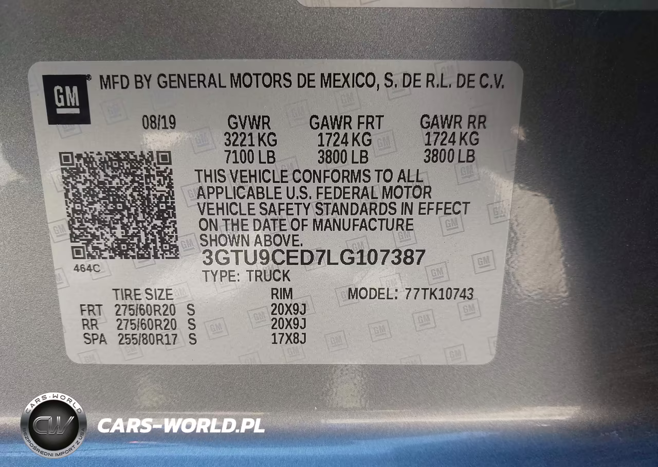 2020 GMC Sierra K1500 Elevation VIN:3GTU9CED7LG107387 - 9