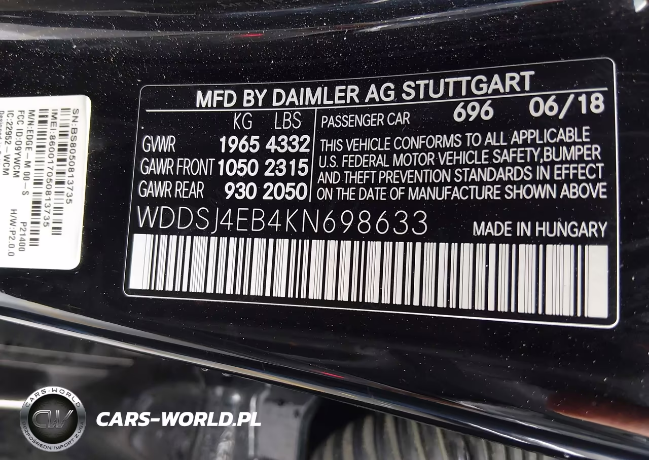 2019 Mercedes-Benz Cla 250 VIN:WDDSJ4EB4KN698633 - 9