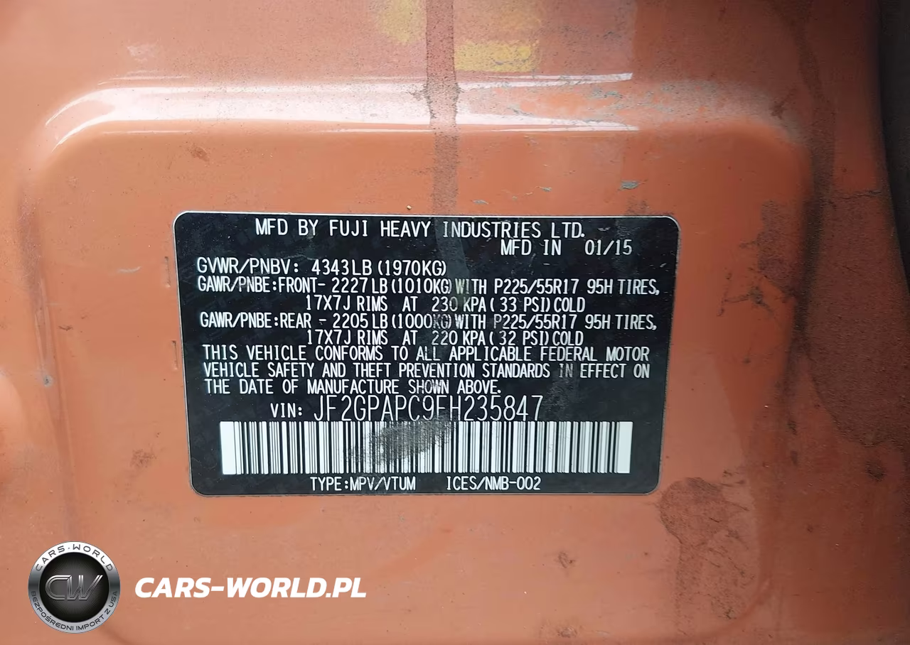 2015 Subaru Xv Crosstrek 2.0I Limited VIN:JF2GPAPC9FH235847 - 9
