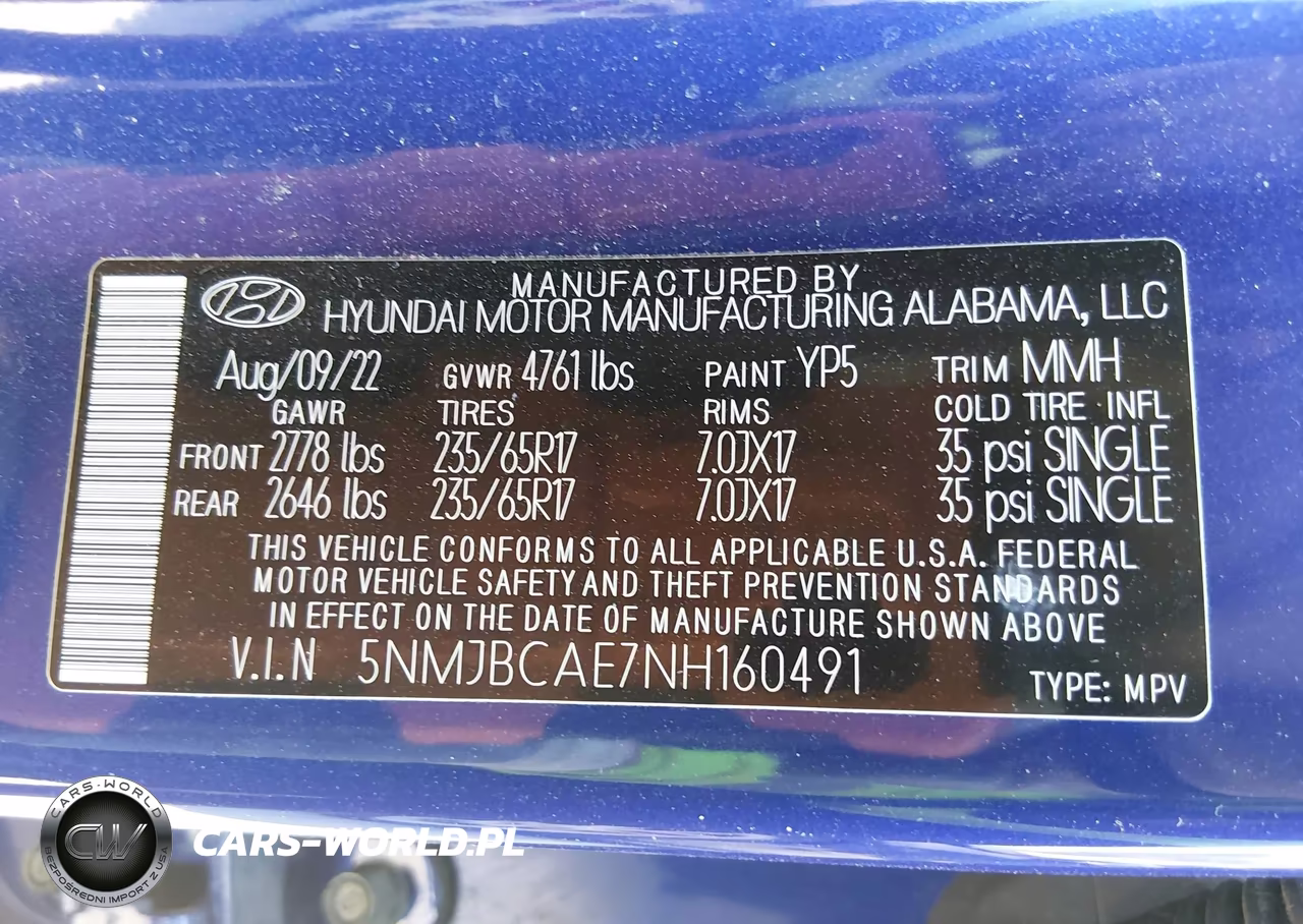 2022 Hyundai Tucson Sel VIN:5NMJBCAE7NH160491 - 9
