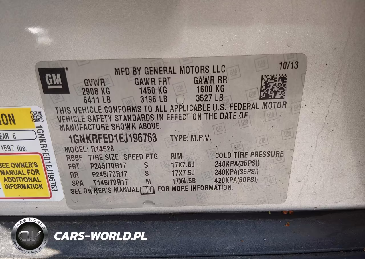 2014 Chevrolet Traverse Ls VIN:1GNKRFED1EJ196763 - 9