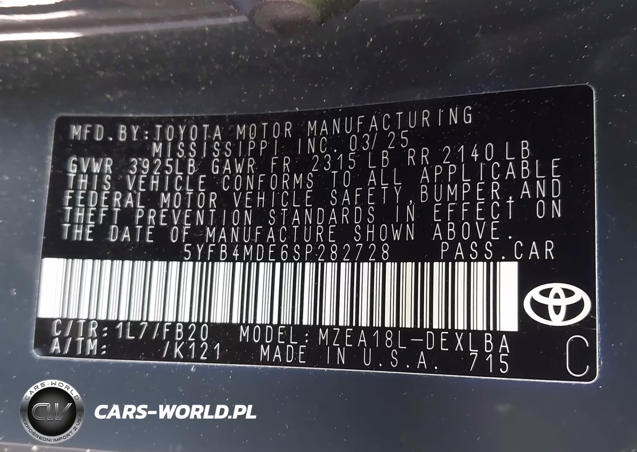 2025 Toyota Corolla Le VIN:5YFB4MDE6SP282728 - 9