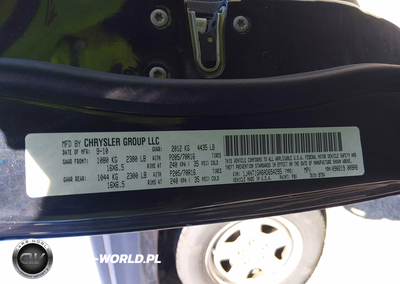 2010 Jeep Patriot Sport VIN:1J4NT1GA6AD654295 - 9