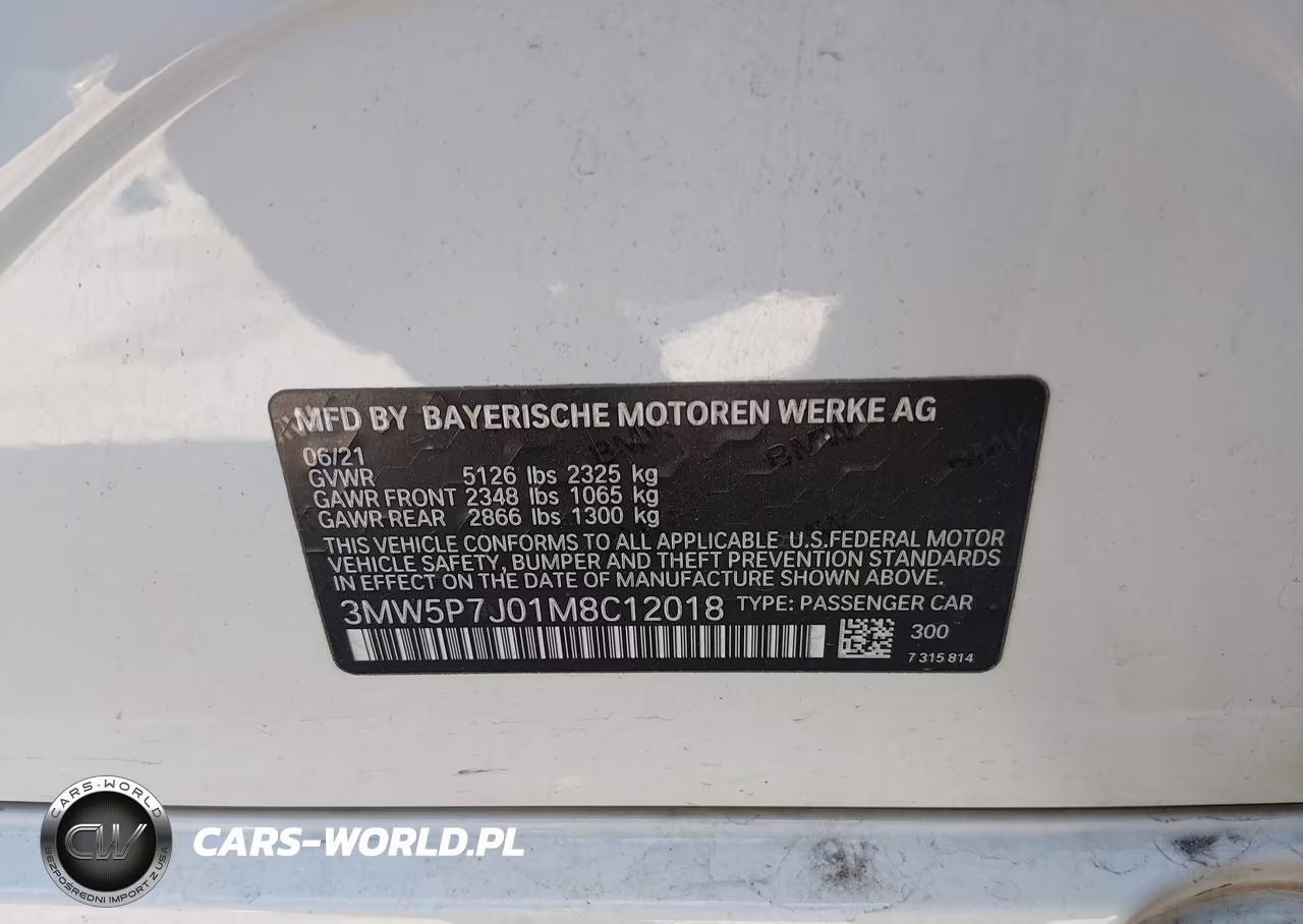 2021 BMW 330E VIN:3MW5P7J01M8C12018 - 9