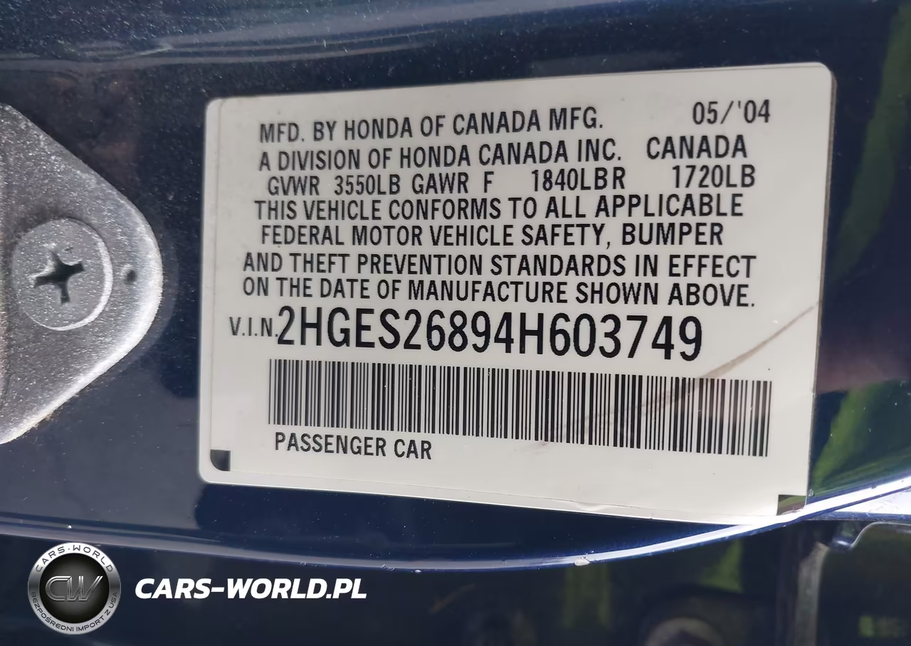 2004 Honda Civic Ex VIN:2HGES26894H603749 - 9