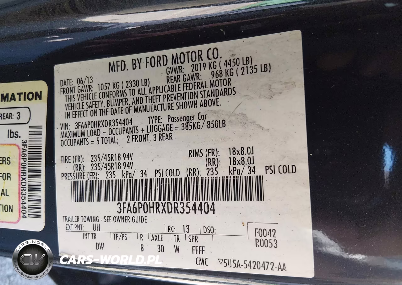 2013 Ford Fusion Se VIN:3FA6P0HRXDR354404 - 9