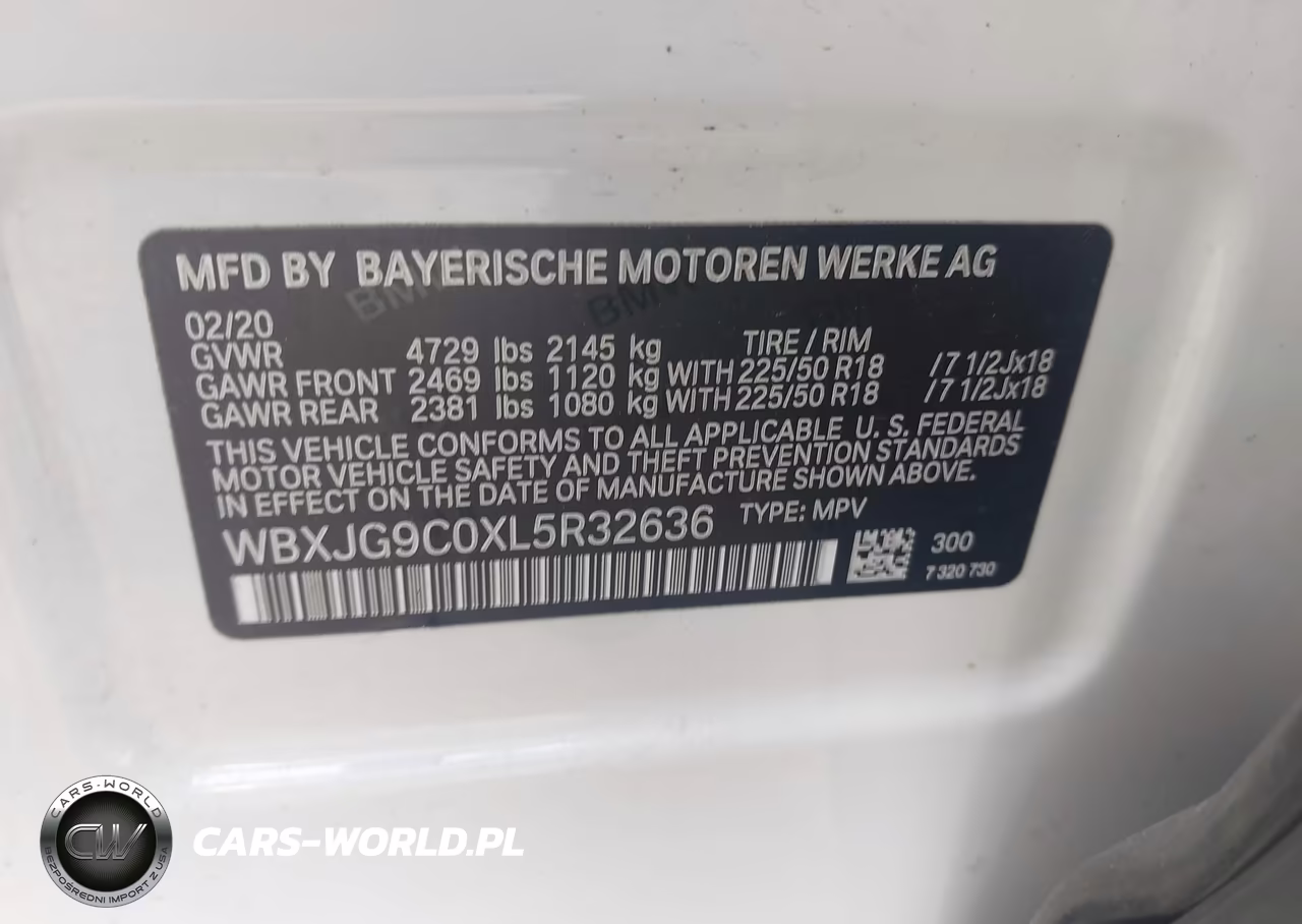 2020 BMW X1 xDrive28I VIN:WBXJG9C0XL5R32636 - 9