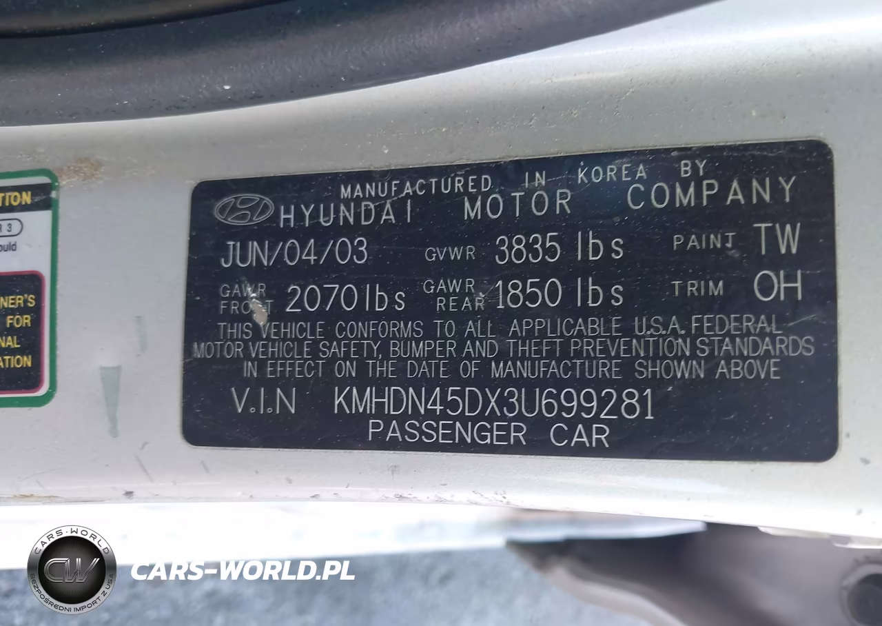 2003 Hyundai Elantra Gls-Gt VIN:KMHDN45DX3U699281 - 9