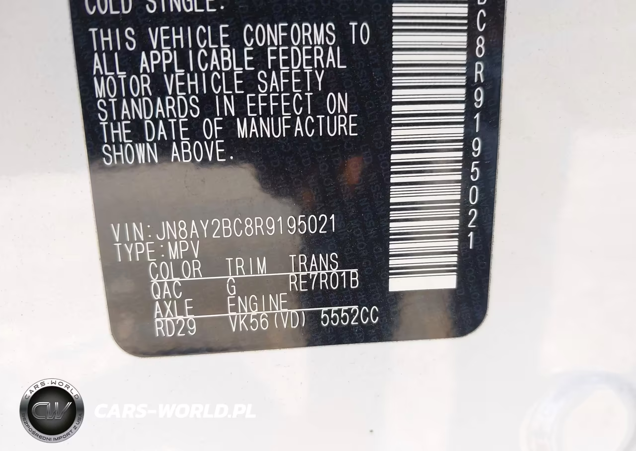 2024 Nissan Armada Sl 2Wd VIN:JN8AY2BC8R9195021 - 9
