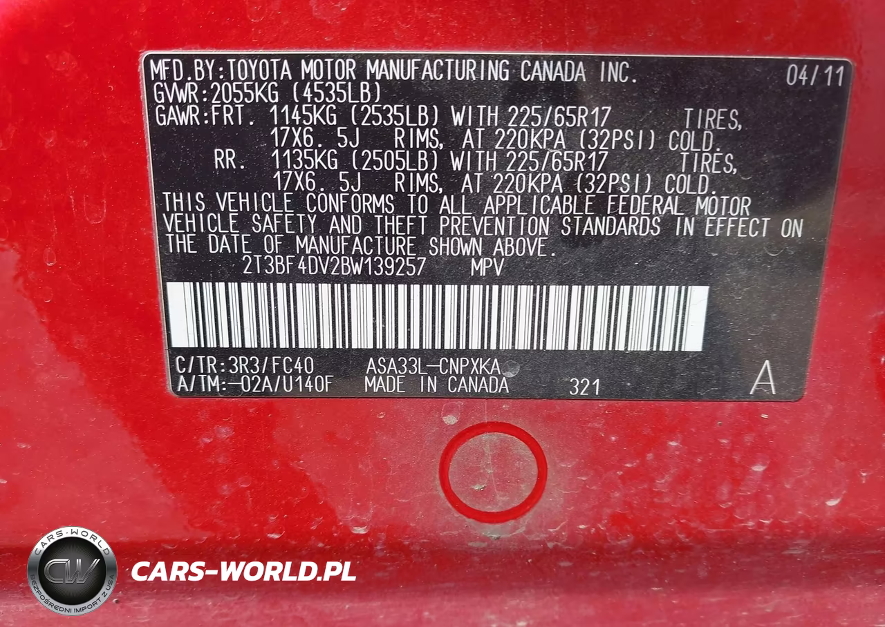 2011 Toyota Rav4 VIN:2T3BF4DV2BW139257 - 9