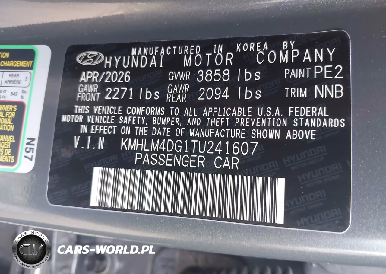 2026 Hyundai Elantra Sel Sport VIN:KMHLM4DG1TU241607 - 9