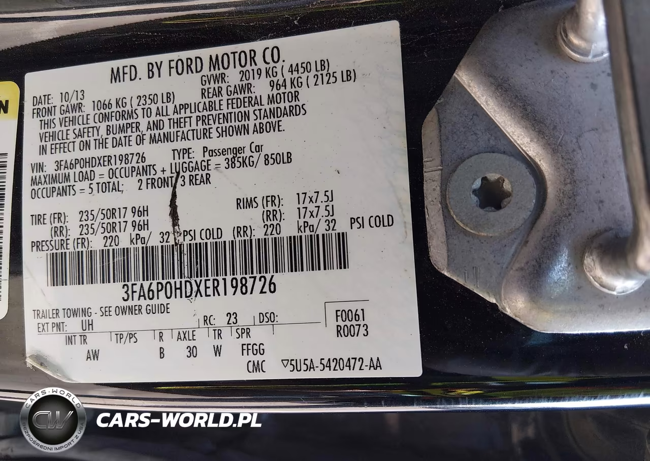 2014 Ford Fusion Se VIN:3FA6P0HDXER198726 - 7