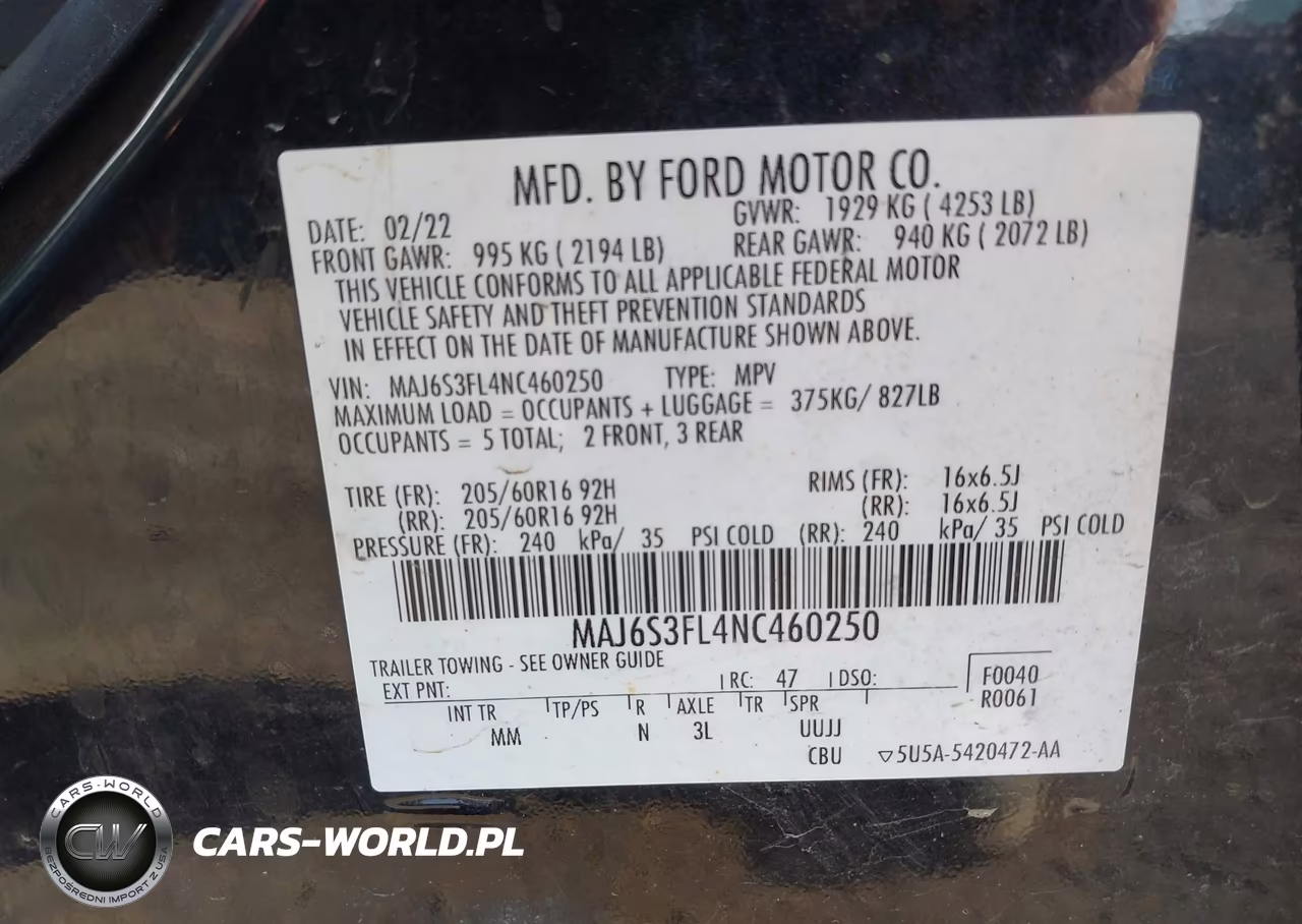 2022 Ford Ecosport S VIN:MAJ6S3FL4NC460250 - 9