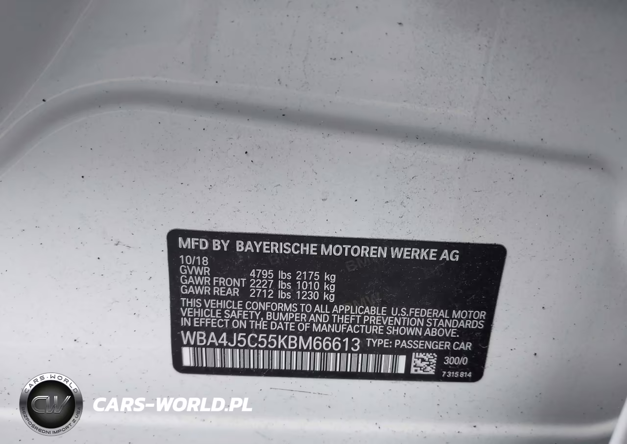 2019 BMW 440I Gran Coupe VIN:WBA4J5C55KBM66613 - 9
