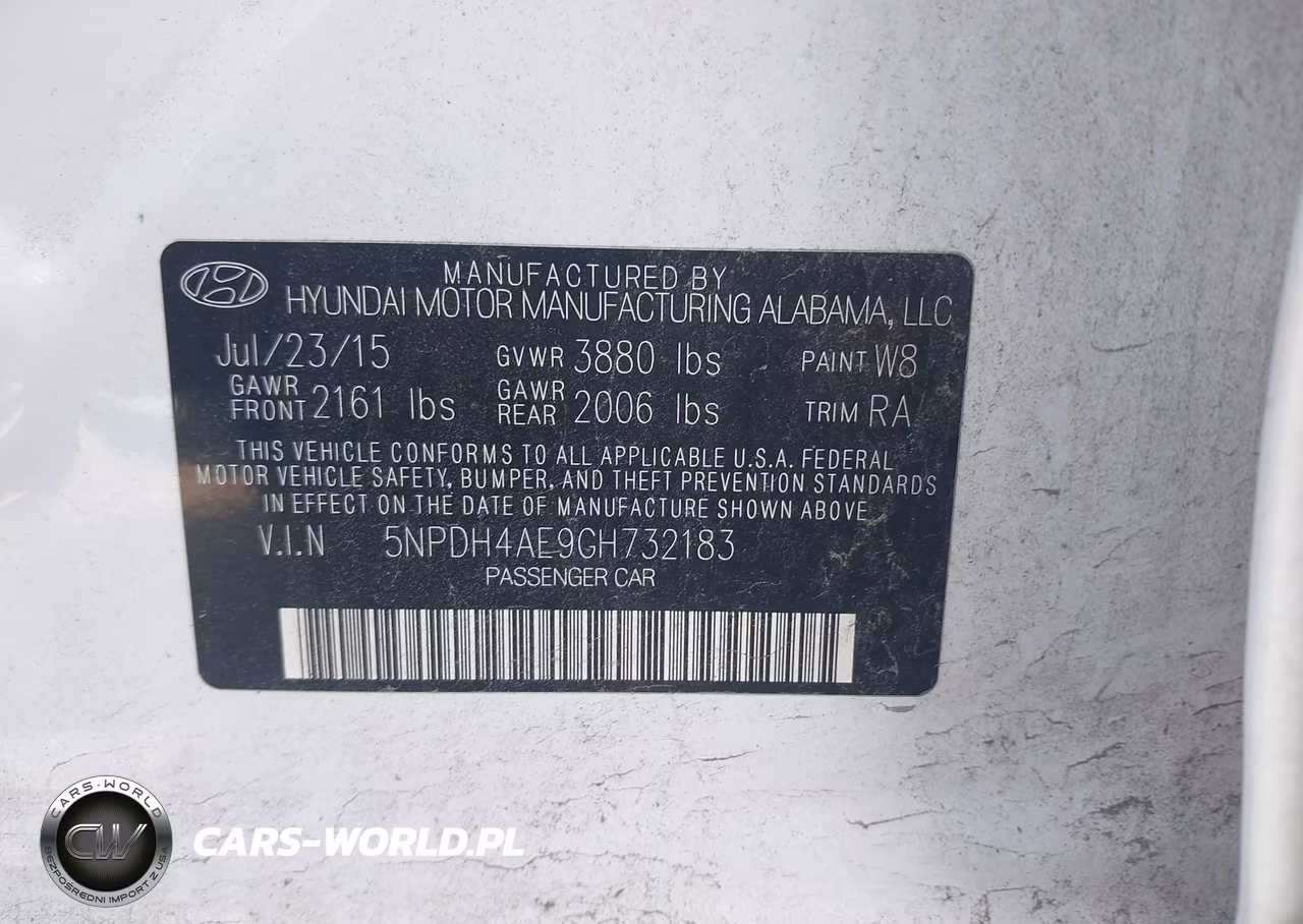 2016 Hyundai Elantra Se VIN:5NPDH4AE9GH732183 - 9