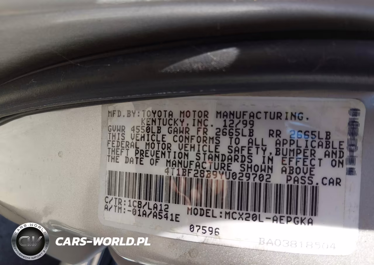 2000 Toyota Avalon Xl-Xls VIN:4T1BF28B9YU029702 - 9