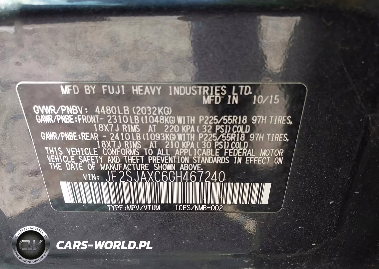 2016 Subaru Forester 2.5I Touring VIN:JF2SJAXC6GH467240 - 9