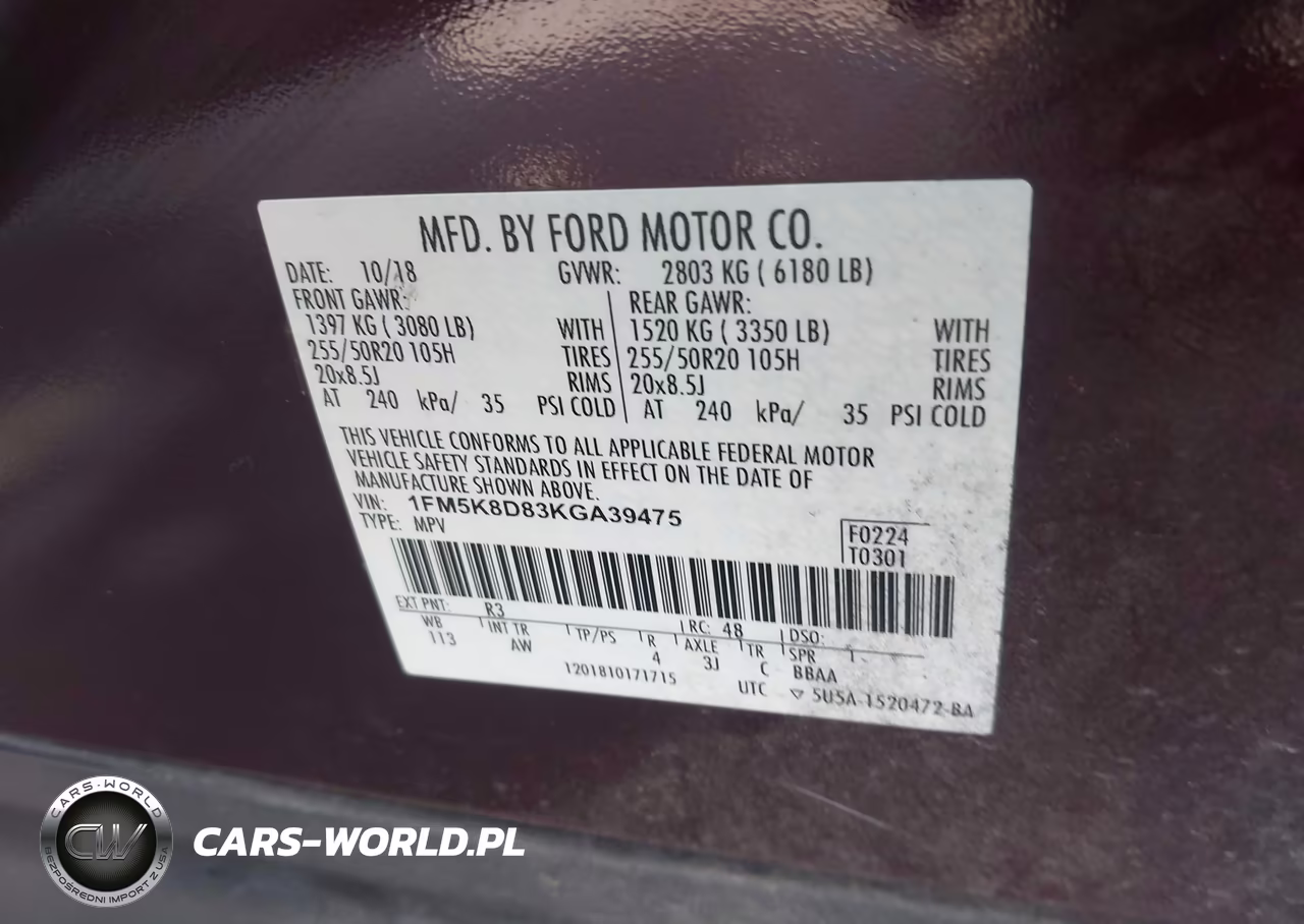 2019 Ford Explorer Xlt VIN:1FM5K8D83KGA39475 - 9