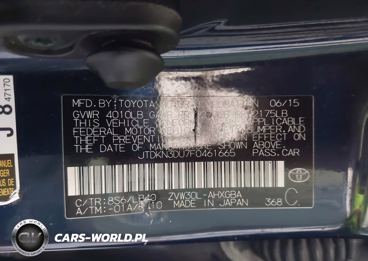 2015 Toyota Prius Four VIN:JTDKN3DU7F0461665 - 9