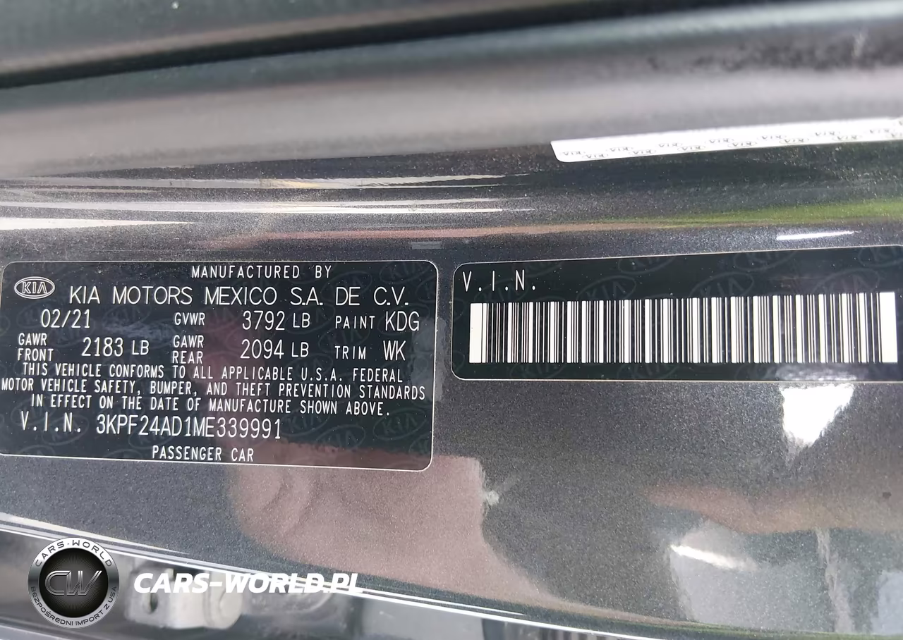 2021 Kia Forte Fe VIN:3KPF24AD1ME339991 - 9
