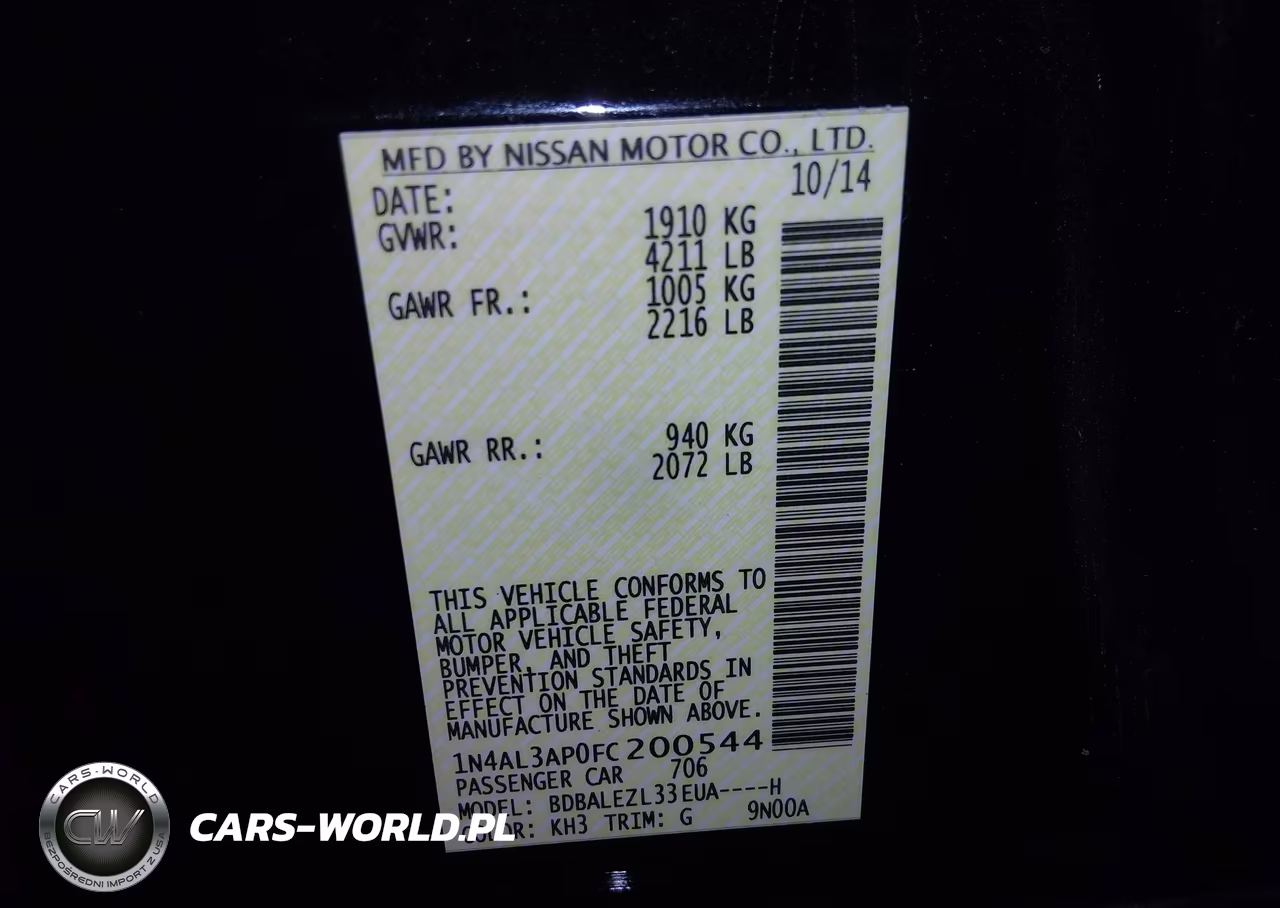 2015 Nissan Altima 2.5 S VIN:1N4AL3AP0FC200544 - 9