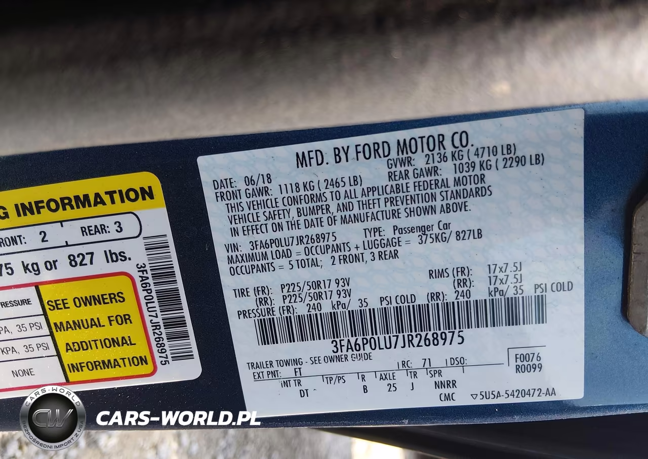 2018 Ford Fusion Hybrid Se VIN:3FA6P0LU7JR268975 - 9