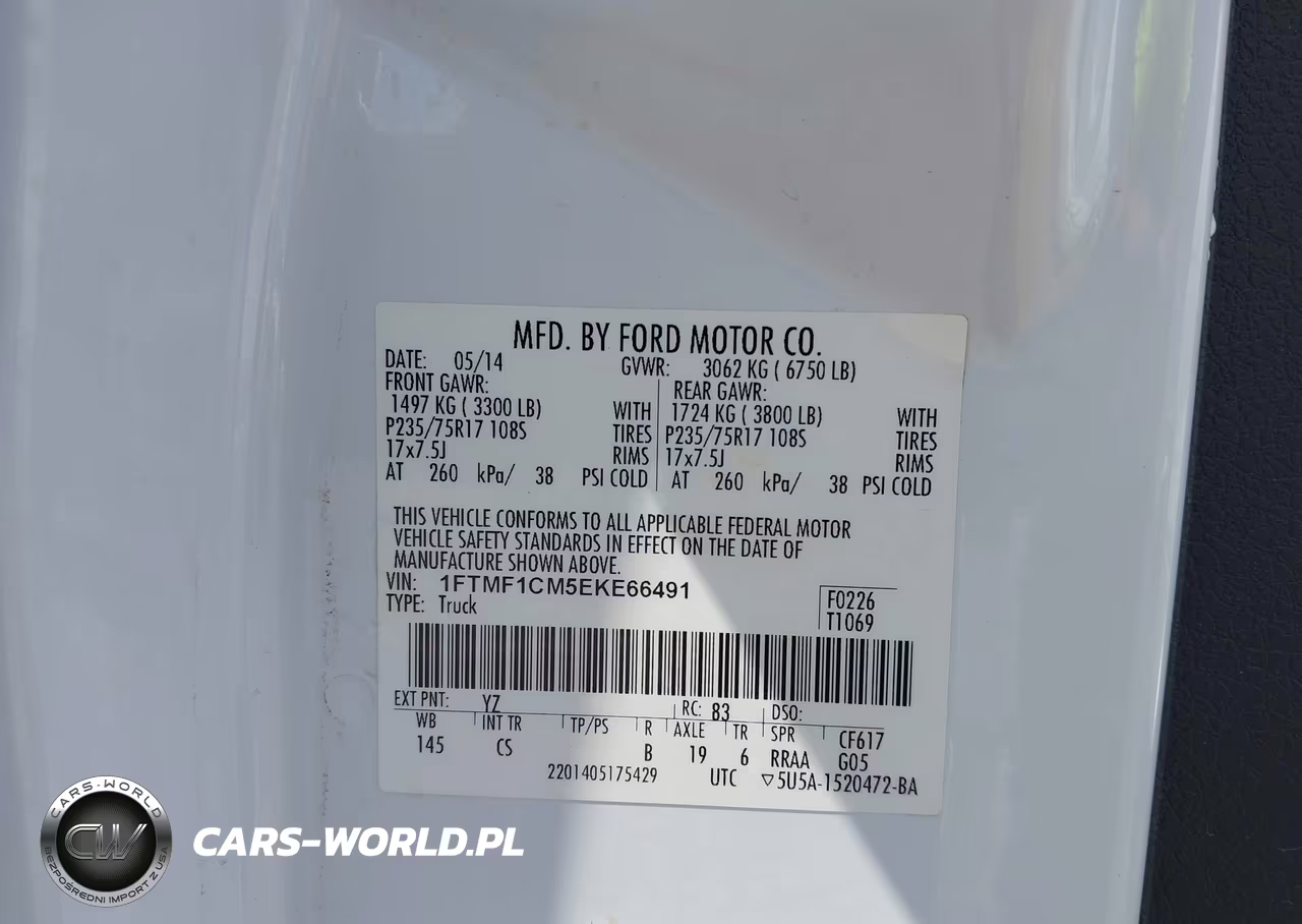 2014 Ford F-150 Xl VIN:1FTMF1CM5EKE66491 - 9
