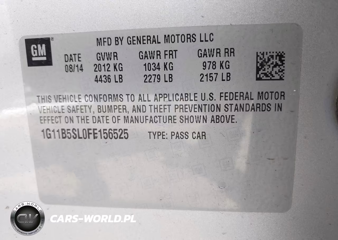 2015 Chevrolet Malibu Ls VIN:1G11B5SL0FF156525 - 9