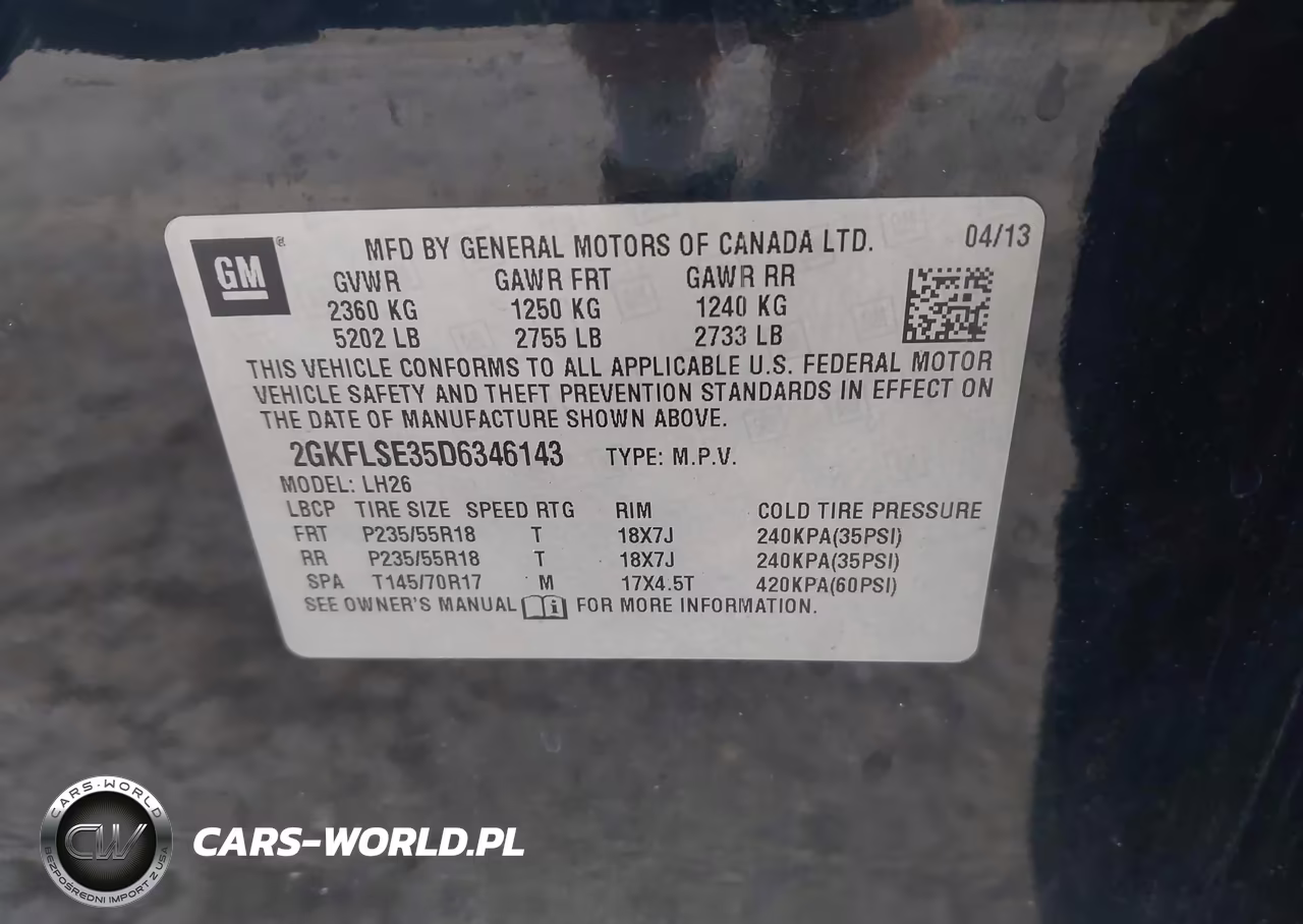 2013 GMC Terrain Sle-2 VIN:2GKFLSE35D6346143 - 9