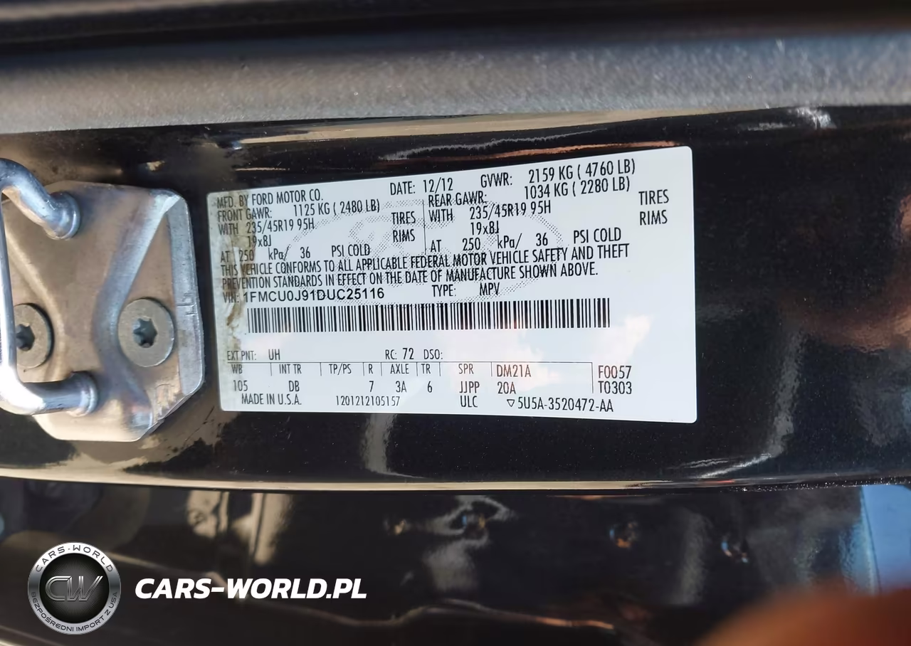 2013 Ford Escape Titanium VIN:1FMCU0J91DUC25116 - 9