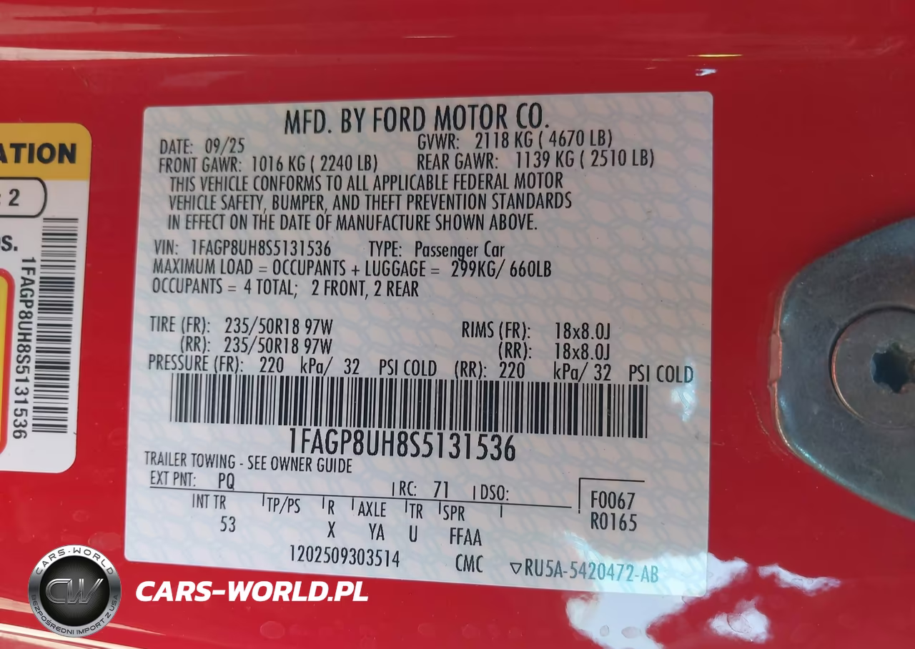 2025 Ford Mustang Ecoboost Premium VIN:1FAGP8UH8S5131536 - 9