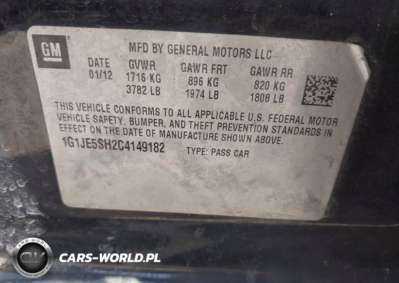 2012 Chevrolet Sonic 2Lz VIN:1G1JE5SH2C4149182 - 9