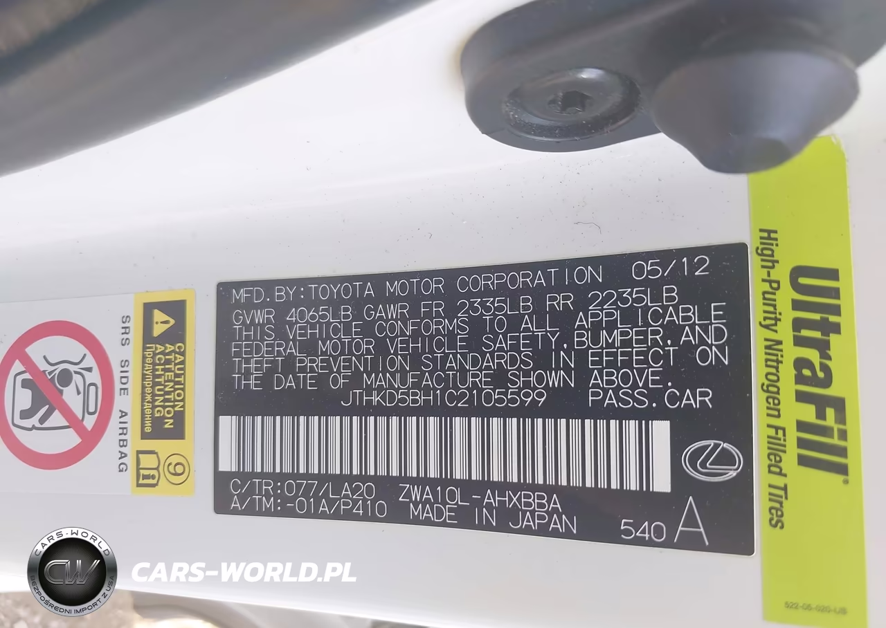 2012 Lexus Ct 200H Premium VIN:JTHKD5BH1C2105599 - 9
