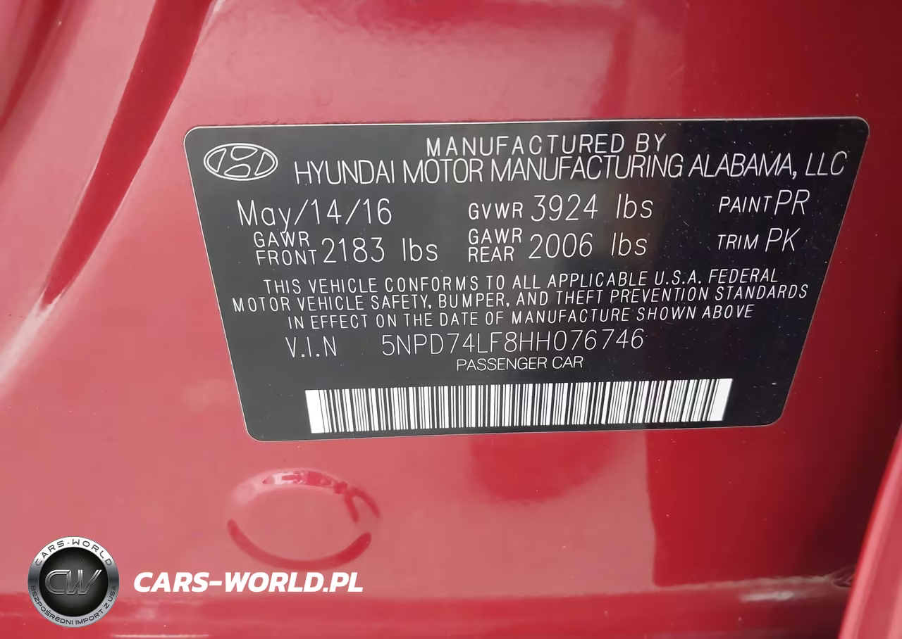 2017 Hyundai Elantra Se VIN:5NPD74LF8HH076746 - 9