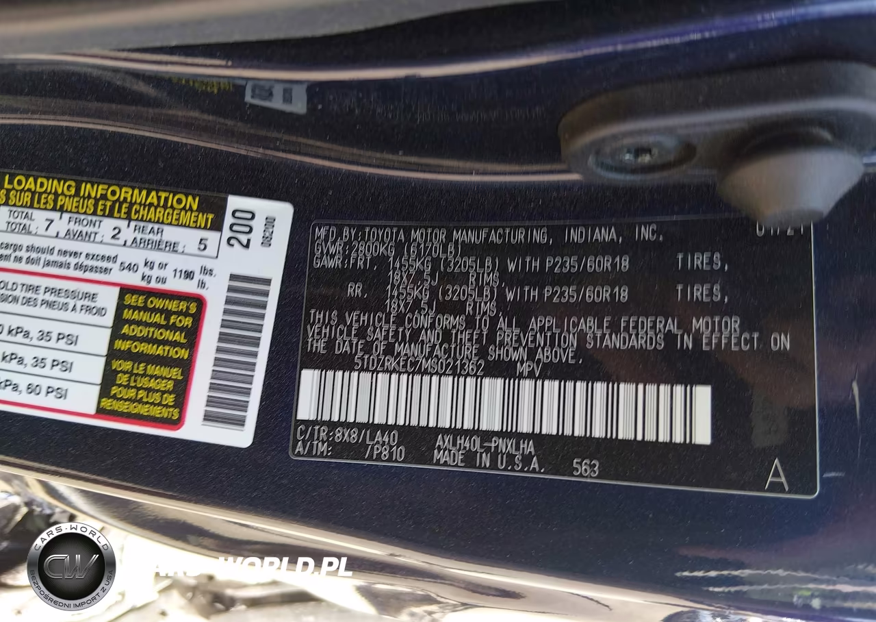 2021 Toyota Sienna Limited VIN:5TDZRKEC7MS021362 - 9