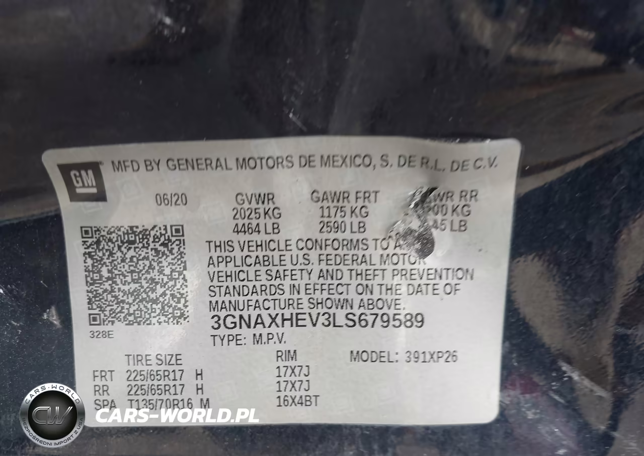 2020 Chevrolet Equinox Fwd Ls VIN:3GNAXHEV3LS679589 - 9