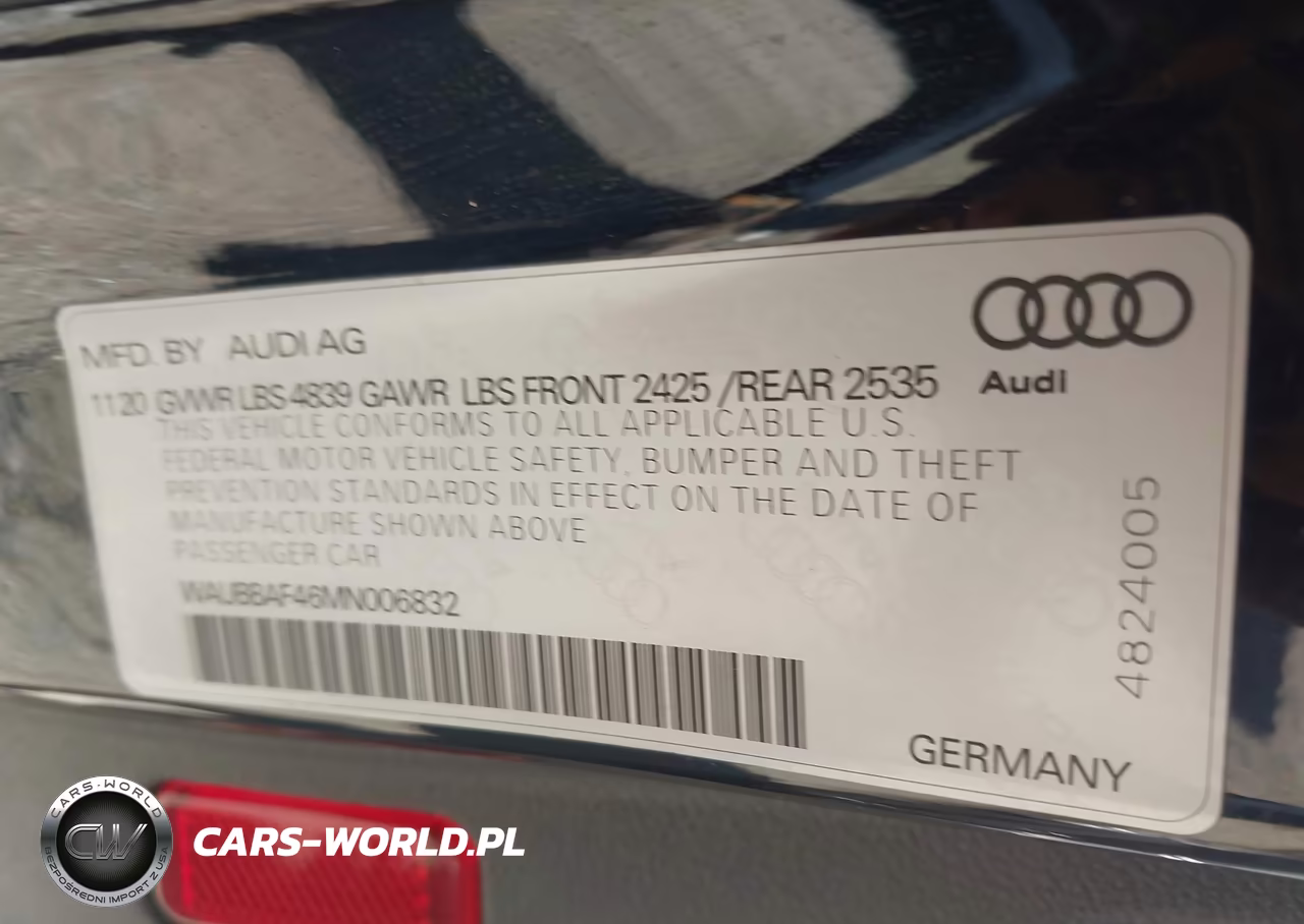 2021 Audi A4 Premium Plus 40 Tfsi Quattro S Tronic VIN:WAUBBAF46MN006832 - 9