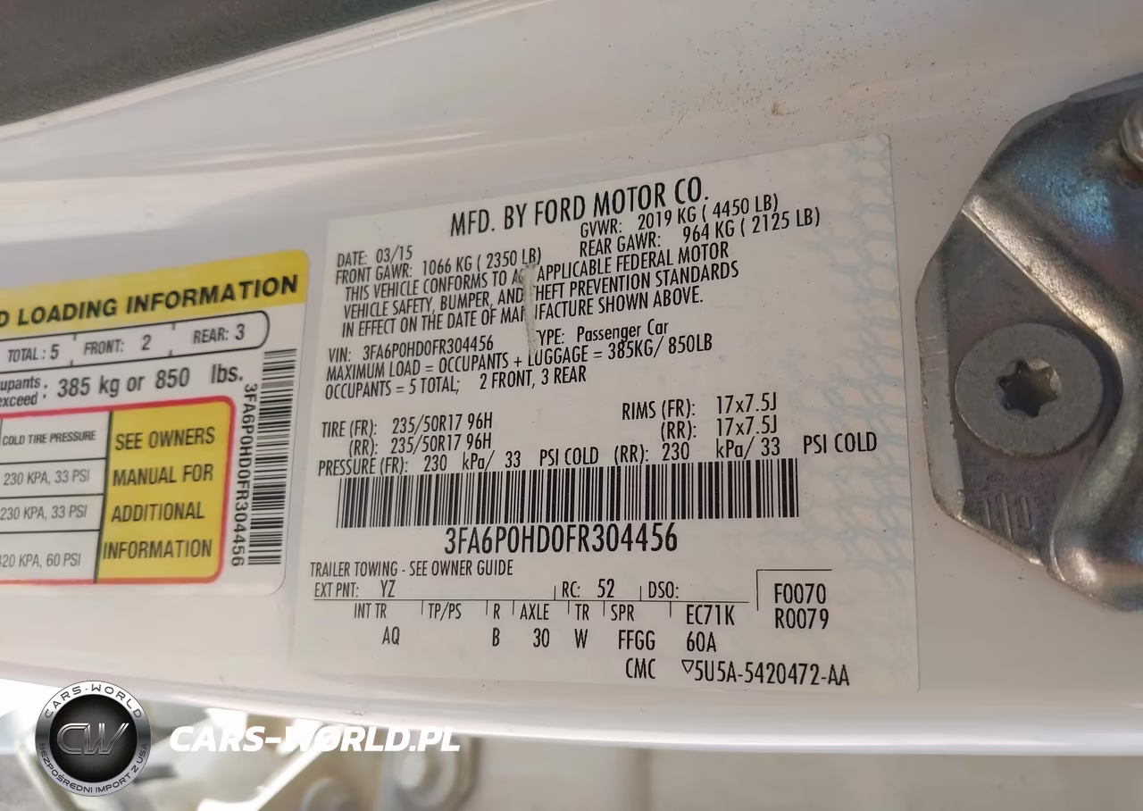 2015 Ford Fusion Se VIN:3FA6P0HD0FR304456 - 9