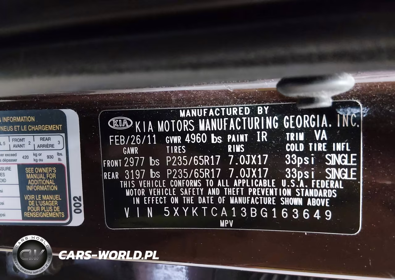 2011 Kia Sorento Lx VIN:5XYKTCA13BG163649 - 9