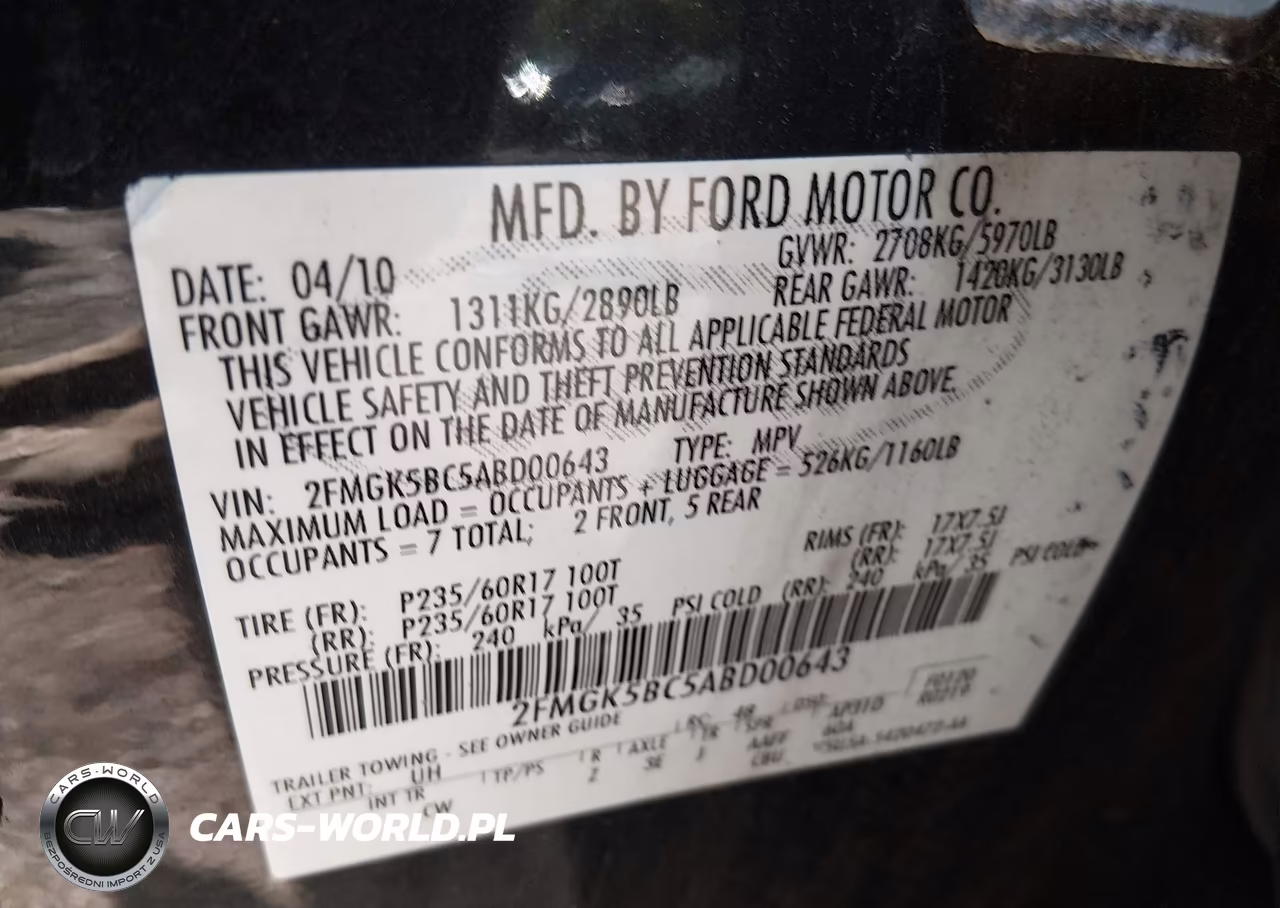 2010 Ford Flex Se VIN:2FMGK5BC5ABD00643 - 9