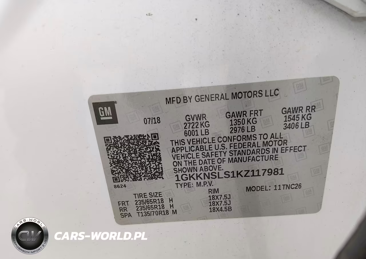 2019 GMC Acadia Sle-2 VIN:1GKKNSLS1KZ117981 - 9