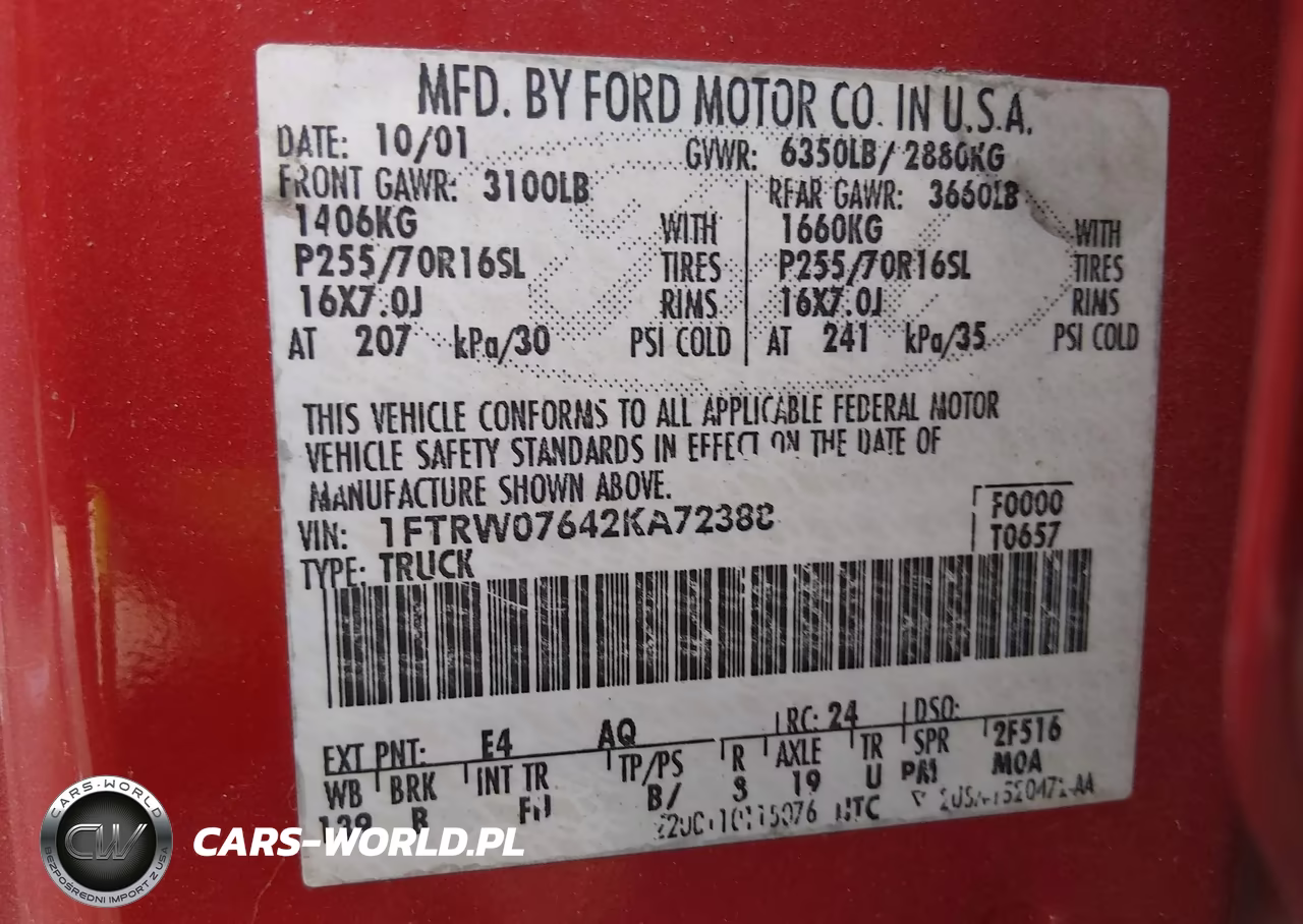 2002 Ford F-150 Lariat-Xlt VIN:1FTRW07642KA72388 - 9