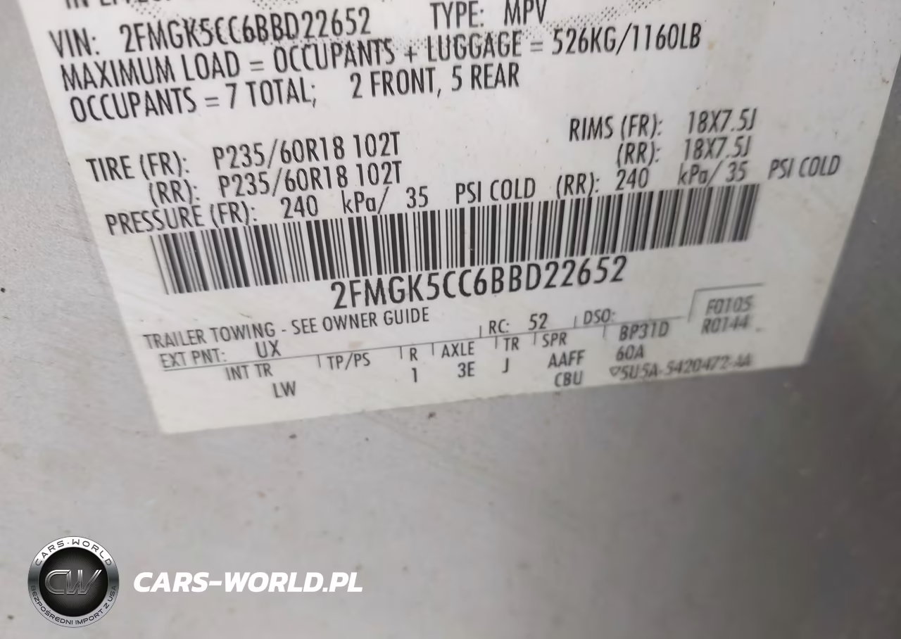 2011 Ford Flex Sel VIN:2FMGK5CC6BBD22652 - 9