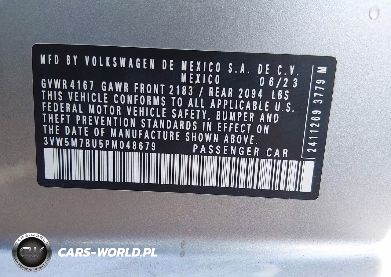 2023 Volkswagen Jetta 1.5T S VIN:3VW5M7BU5PM048679 - 9