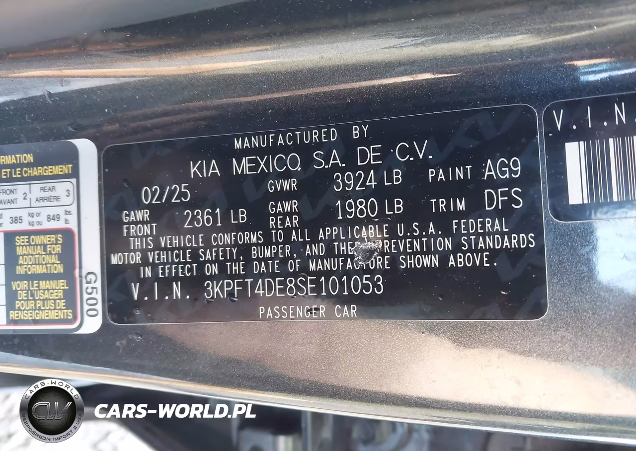 2025 Kia K4 Lxs VIN:3KPFT4DE8SE101053 - 9