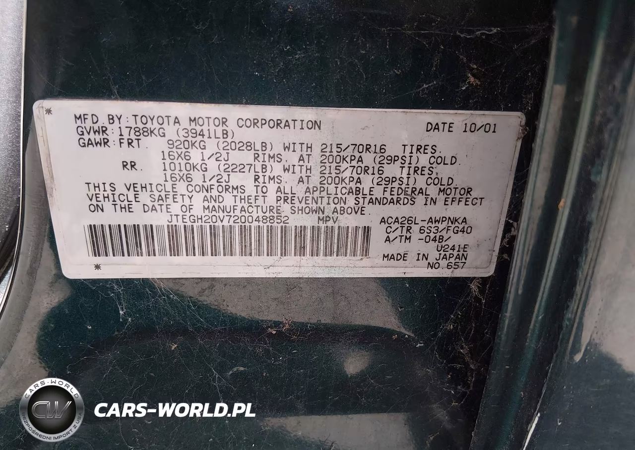 2002 Toyota Rav4 VIN:JTEGH20V720048852 - 9