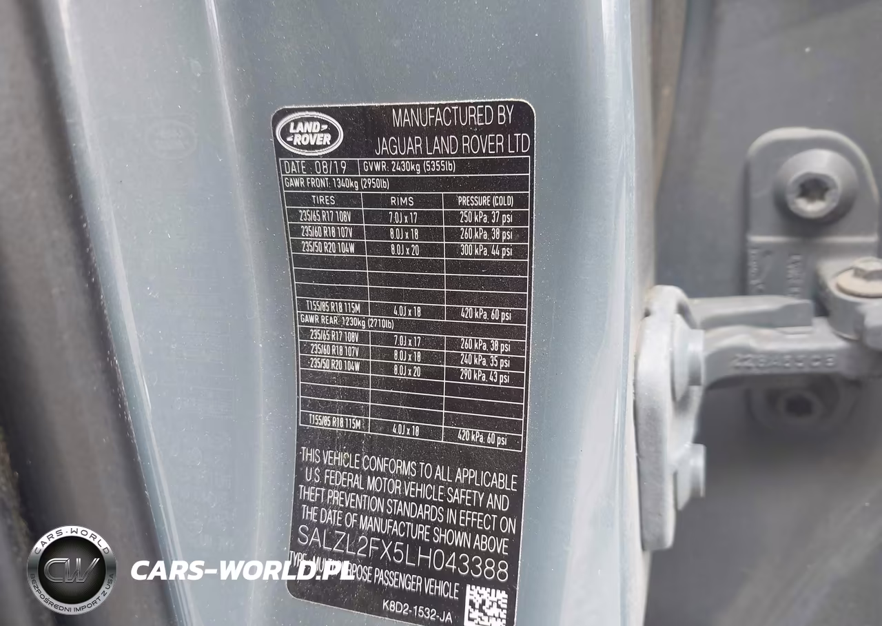2020 Land Rover Range Rover Evoque First Edition VIN:SALZL2FX5LH043388 - 9