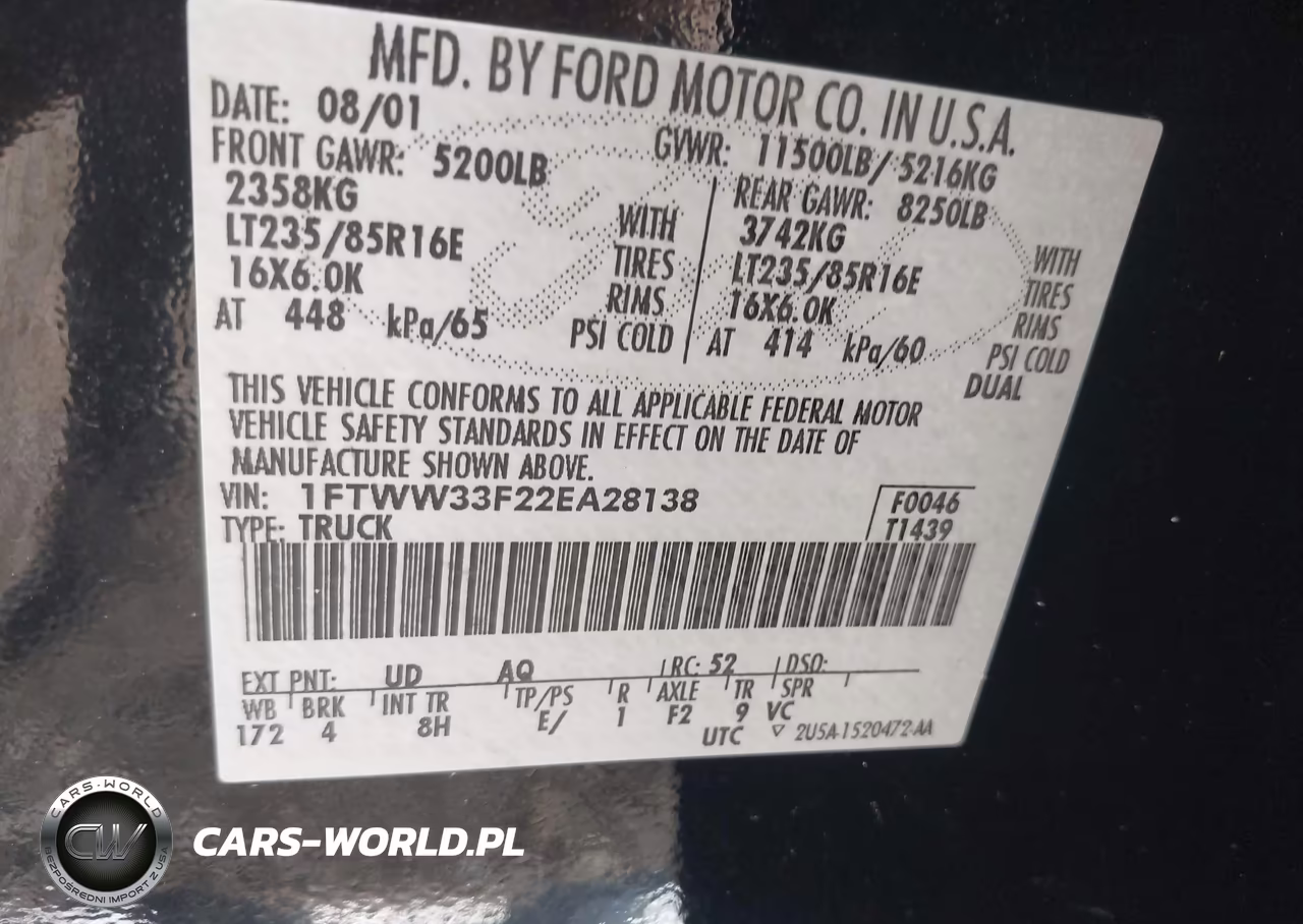 2002 Ford F-350 Lariat-Xl-Xlt VIN:1FTWW33F22EA28138 - 8