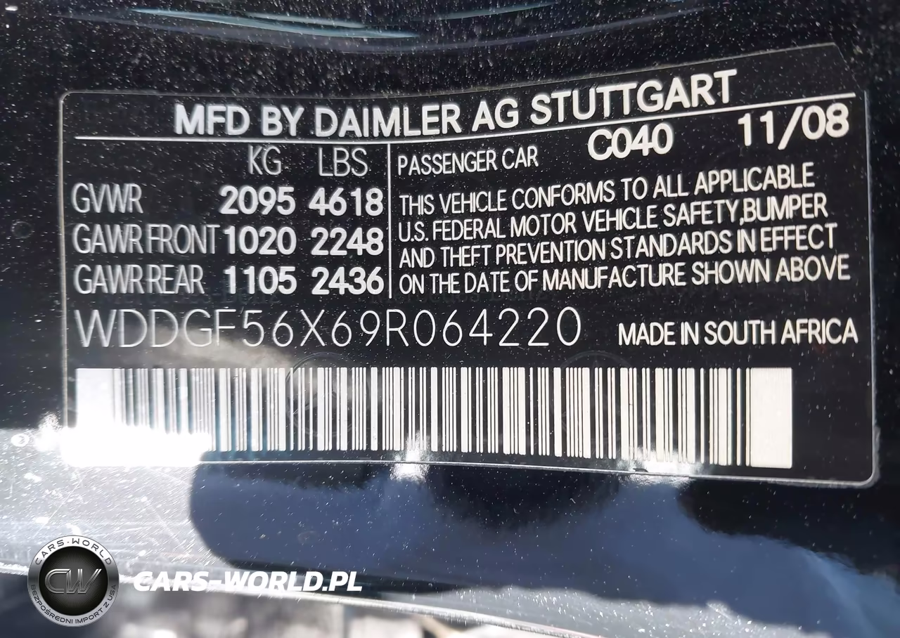 2009 Mercedes-Benz C 350 Sport VIN:WDDGF56X69R064220 - 9