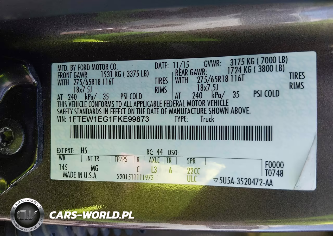 2015 Ford F-150 Xlt VIN:1FTEW1EG1FKE99873 - 9